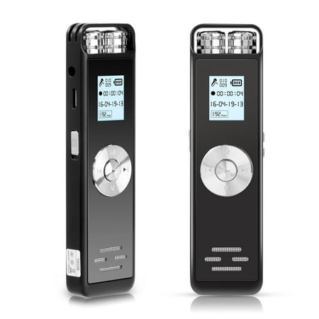 Digital Voice Recorder, Audio Recorder with Playback, Dictaphone with USB Rechargeable, MP3, Voice Activated Recorder for Meetings Lectures Interviews Classes