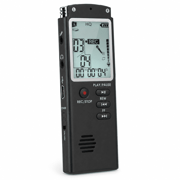 Digital Voice Recorder Device,Voice Activated Recorder with Playback - Mini Audio Recording Device Audio Recorder for Lectures Meetings Classes,Black (Size : 16GB)