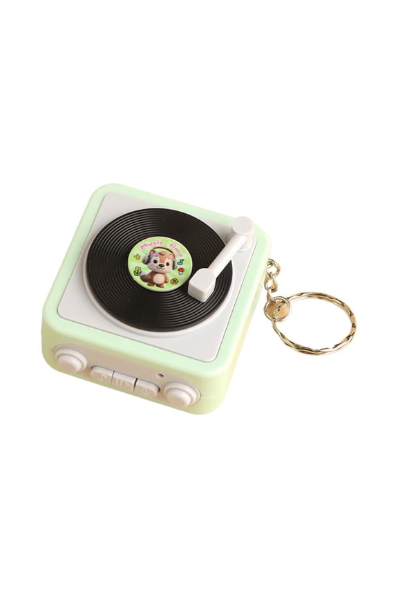 Digital Voice Recorder, Keychain Audio Player with Recording, for On-the-Go Voice Memos and Music Playback, Green