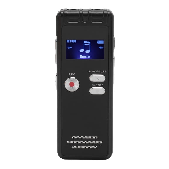 Digital Voice Recorder and MP3 Player for Lectures and Meetings, Professional Dictaphone Audio Recording Device with Crystal Clear Sound Playback, 16GB / 16 GB Capacity (5.91 in / 15.0 cm)