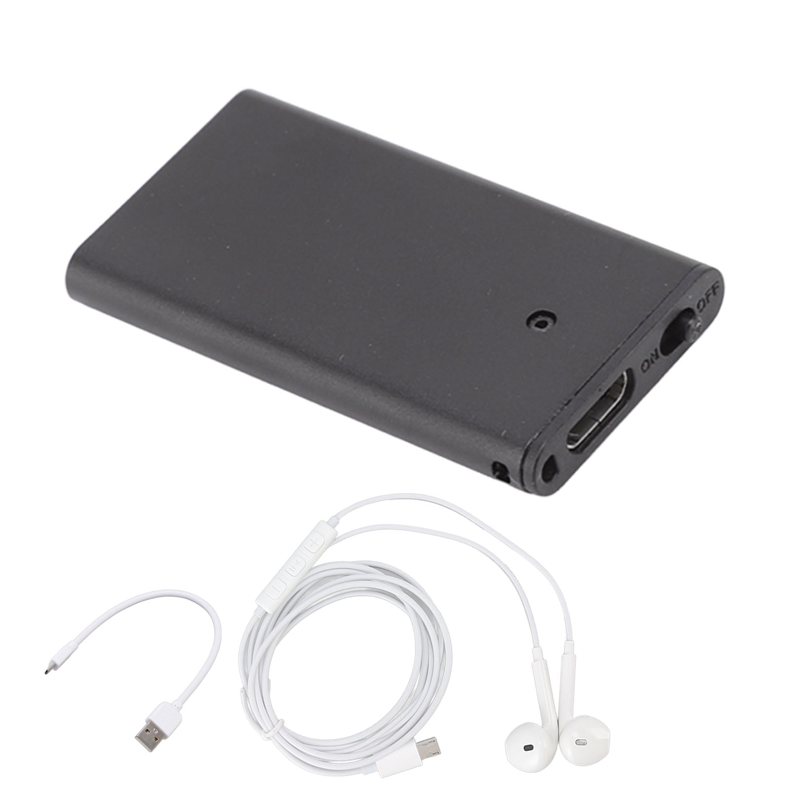 Digital Voice Recorder Multifunctional AI Smart Noise Reduction Voice Activated Recorder for Meeting Interview Concert Lectures Neutral English, Black 8GB