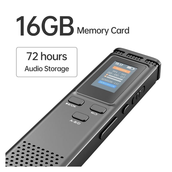 Digital Voice Recorder with Noise Reduction Voice Activation MP3 Music Player Recording