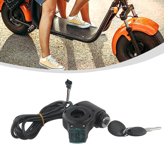Digital Volt Meter and Thumb Power Switch for Electric Scooter Handlebar Use
