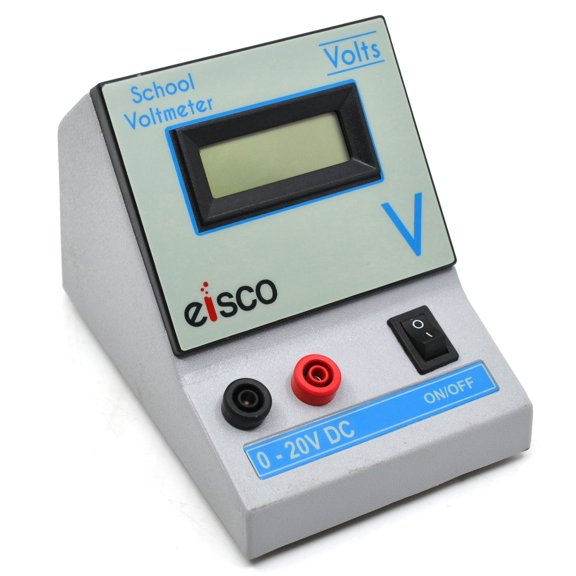 Digital Voltmeter, 0 -20V DC, Accuracy +1 Digit, Portable, Large LCD Display - Eisco Labs