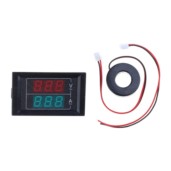 Digital Voltmeter Ammeter 50-500V 100A Amp Voltage Current Meter Tester Green- Red LED Displays Panel