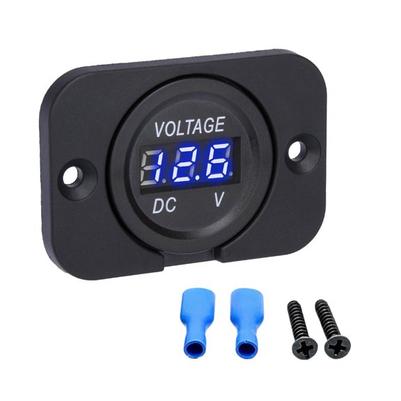 Digital Voltmeter Panel Voltages Display Panel Monitor For 12V To 24V Vehicle Electrical Systems