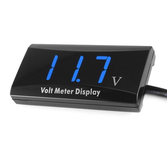 Digital Voltmeter Voltage Gauge 12V LED Display Panel Meter for Car and Motorcycle Blue 2.2 inches / 5.6 cm
