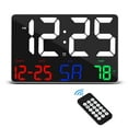 thumbnail image 1 of Digital Wall Alarm Clock,LED Large Display 11.4" Alarm Clocks with Wireless Remote Control,Oversized Wall Clock w/ Date and Temperature,12/24H,Digital Clock for Table&Wall Mount Bedroom Office Senior, 1 of 11