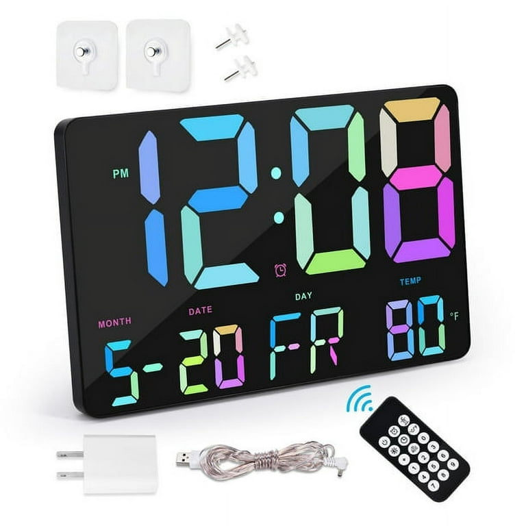 SZELAM LED Wall Clock Digital Clock, Large Digital Wall Clock, Table Clock,  Large Number Display with