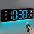 thumbnail image 1 of Digital Wall Clock, 16" Large Display Digital Clock with Remote Control, Auto-Dimming Wall Clock with Night Light, DST, Date Week,Temp for Living Room, Bedroom, Decor, Gift for Elderly, 1 of 8