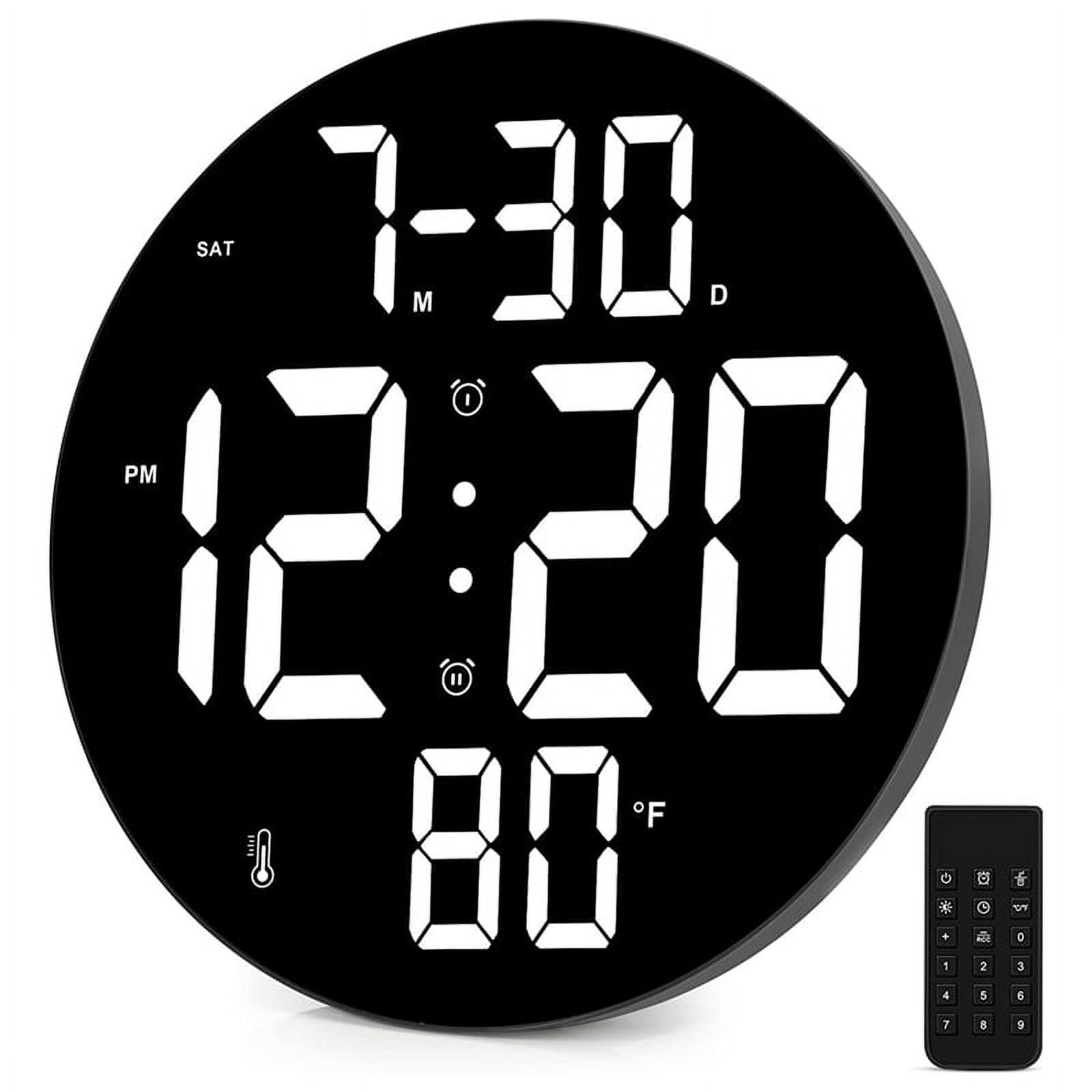 Digital Wall Clock,9Inch LED Digital Clock Display,with Remote Control