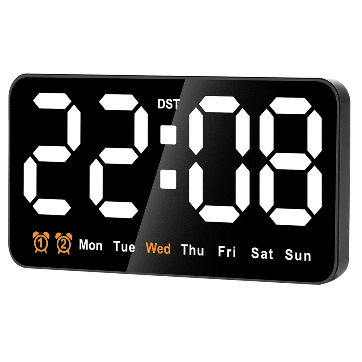 Digital Wall Clock, 9Inch LED Digital Clock Large Display with 12/24H