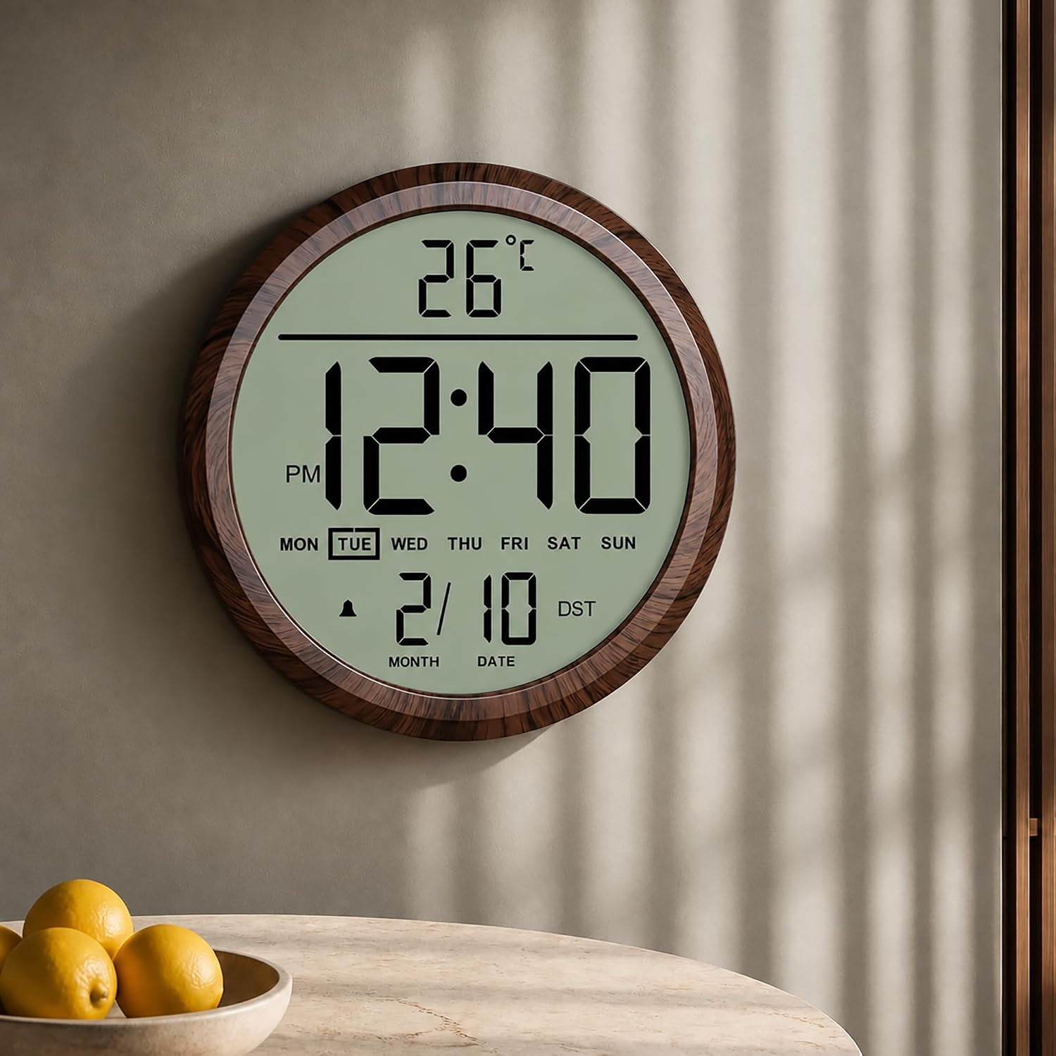 Digital Wall Clock Battery Operated 8