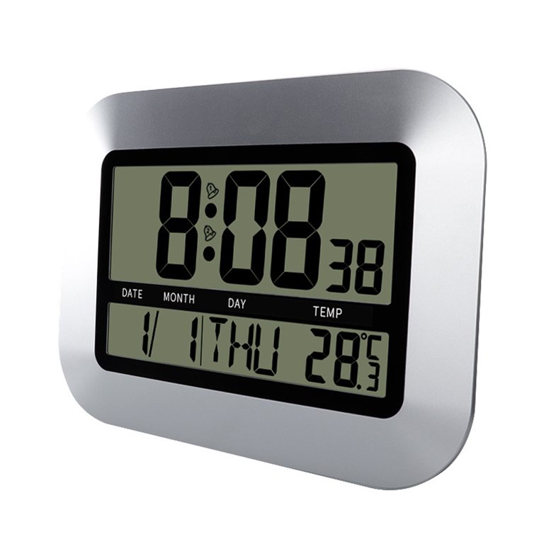 battery operated clock with day date and time