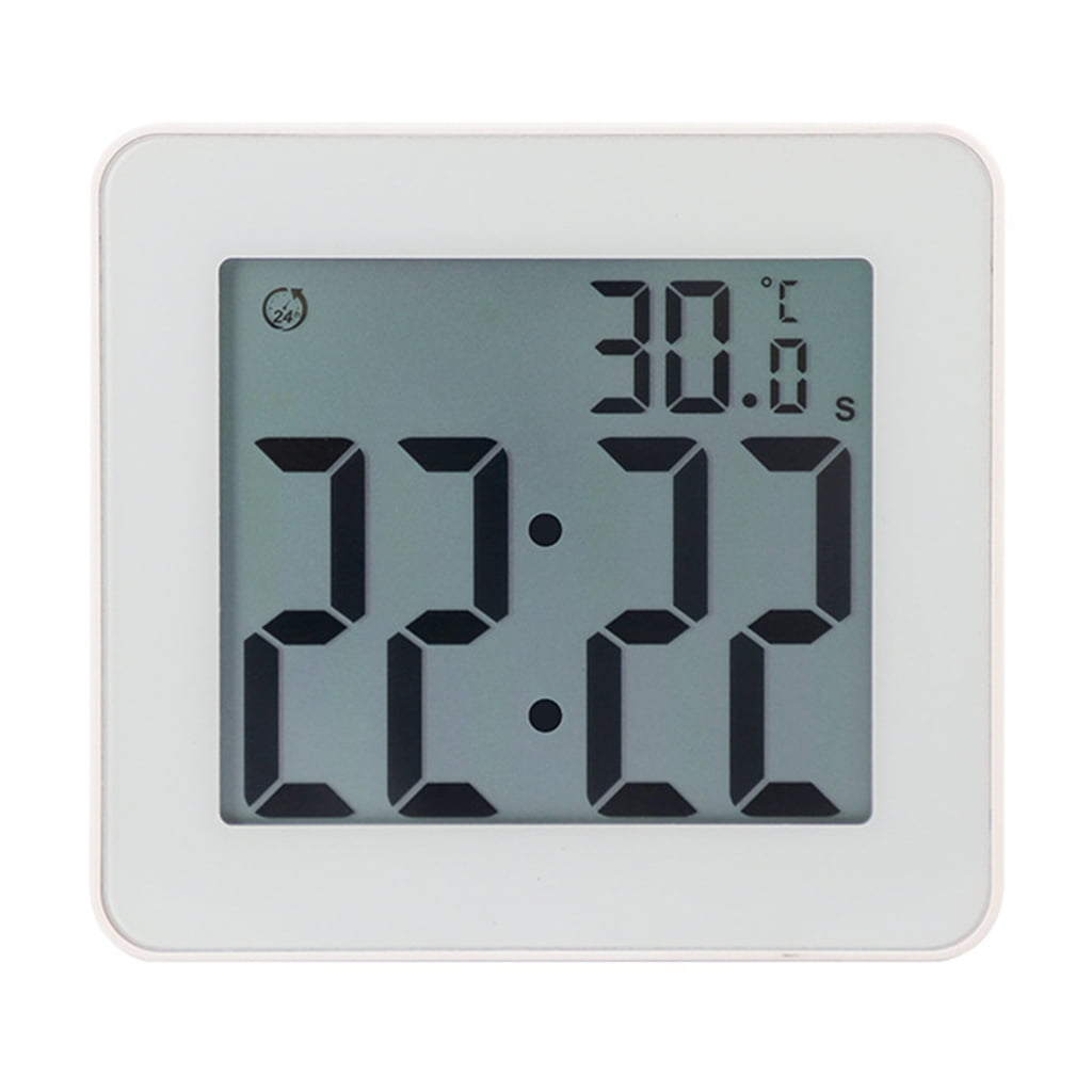 Digital Wall Clock Battery Operated,Desk Clocks with Temperature,LCD Display Digital Alarm Clock