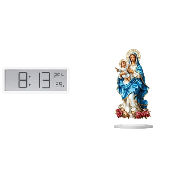 Digital Wall Clock Desktop Clock Table Sign Acrylic Construction Large Numerals for Home Office Living Room