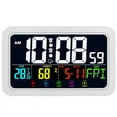 thumbnail image 1 of Digital Wall Clock, Digital Clock Battery Operated,8 Inch Desk Clock with Temperature Humidity Day Date White, 1 of 6