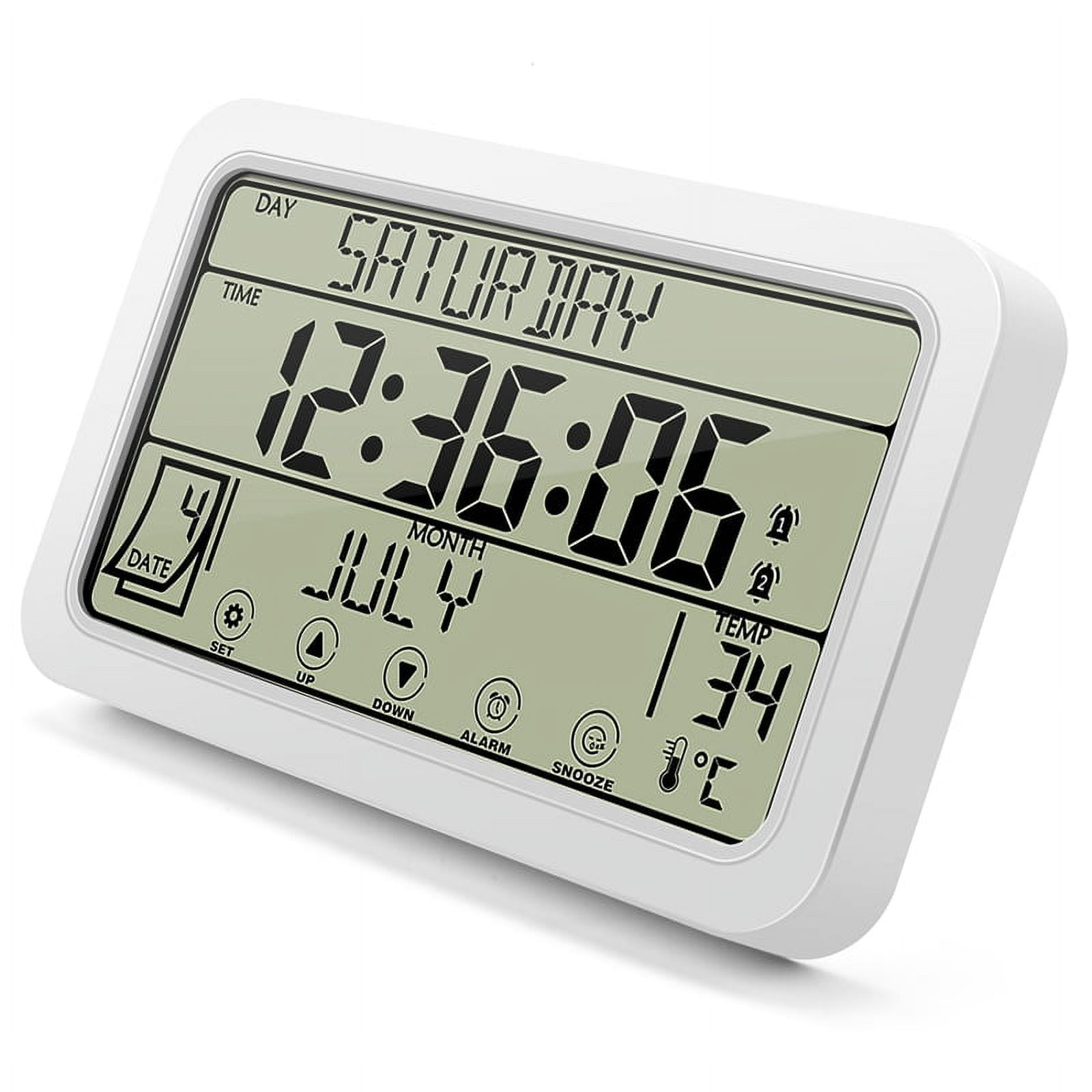Digital Wall Clock, Digital Clock Battery Operated, 8Inch Desk Clock
