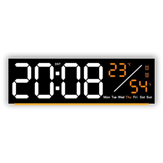 Wall Clock Color Full Digital Wall Clock Digital Clock with Colors Changing Temperature Duals ...