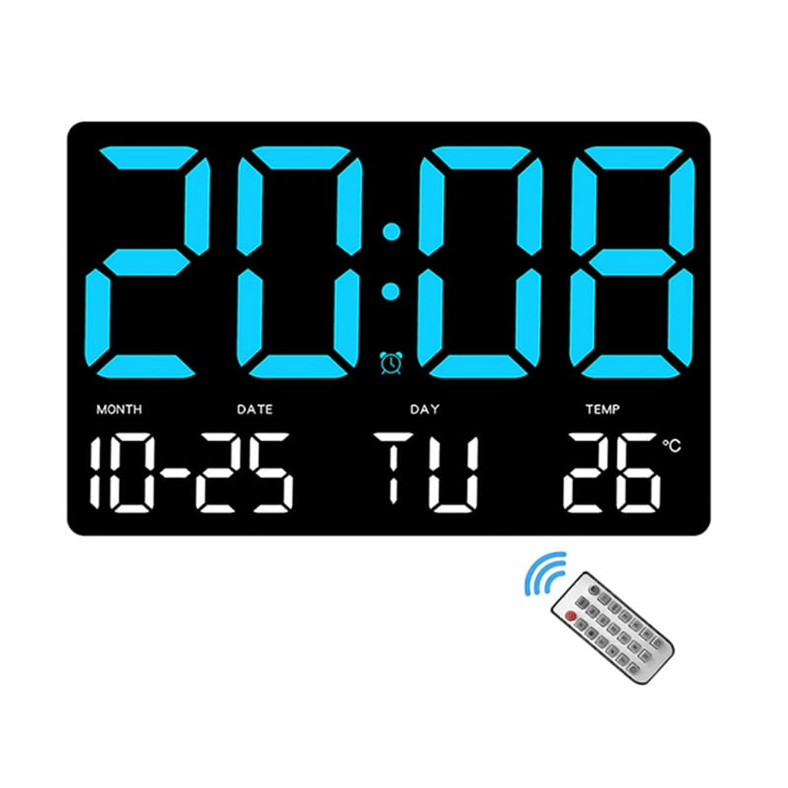 Digital Wall Clock Display, 10Inch LED Digital Clock with Date and