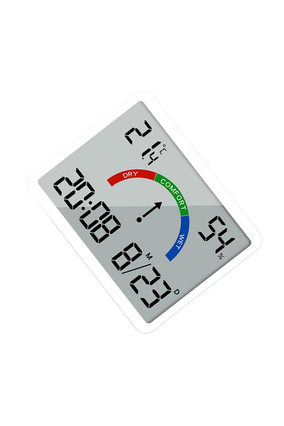 Digital Wall Clock Large Display, Date & Temperature Humidity Sensing Perfect for Home and Office Use Operated