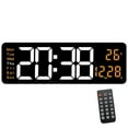 thumbnail image 1 of Digital Wall Clock Remote Control LED Temperature Display for Modern Interior, 1 of 20