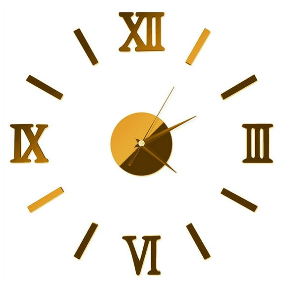 Digital Wall Clock Sticker Watch Modern Design Clock DIY Clocks On Wall Kitchen Clock Decoration Living Room Home Gold