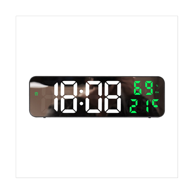Digital Wall Clock Temperature and Humidity Display Night Mode Table