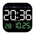 thumbnail image 1 of Digital Wall Clock with Temperature Humidity Display Silent LED Electronic Clock for Living Room Multi-Function Alarm Clock for Home or Office Use, 1 of 2
