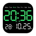 thumbnail image 1 of Digital Wall Clock with Temperature Humidity Display Silent LED Electronic Clock for Living Room Multi-Function Alarm Clock for Home or Office Use, 1 of 2