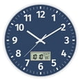 thumbnail image 1 of Digital Wall Clock with Time, Day of Week and Temperature, Silent Non-Ticking Battery Operated Round Digital Wall Clock, 1 of 8