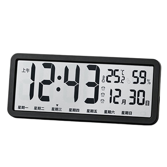 Digital Wall Desk Clock with Chinese Calendar Screen for Home Office