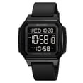 thumbnail image 1 of Digital Watch | Bio-Based Plastic Band | LED Backlight | Stopwatch | Daily Alarm | Auto Calendar | 12/24 Hour Format | Water Resistant Black, 1 of 7