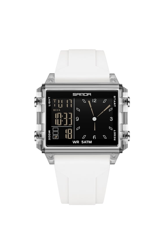 Digital Watch for Men, Multi-Function Sports Watch with Multiple Alarms, Stopwatch, Backlight, Waterproof Outdoor Minimalist Watch for Students, Hiking