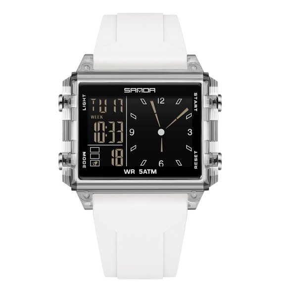 Digital Watch for Men, Multi-Function Sports Watch with Multiple Alarms, Stopwatch, Backlight, Waterproof Outdoor Minimalist Watch for Students, Hiking