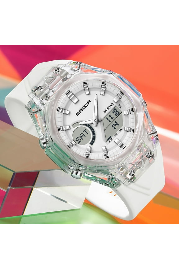 Digital Watch, Men's Sports Outdoor Electronic Watch with Stopwatch, World Time, 5 Alarms, Countdown, Shockproof, 5ATM Water Resistant, Luminous, Week/Date Display