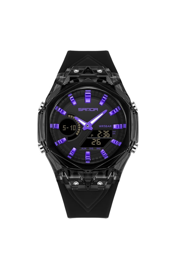 Digital Watch, Men's Sports Outdoor Electronic Watch with Stopwatch, World Time, 5 Alarms, Countdown, Shockproof, 5ATM Water Resistant, Luminous, Week/Date Display