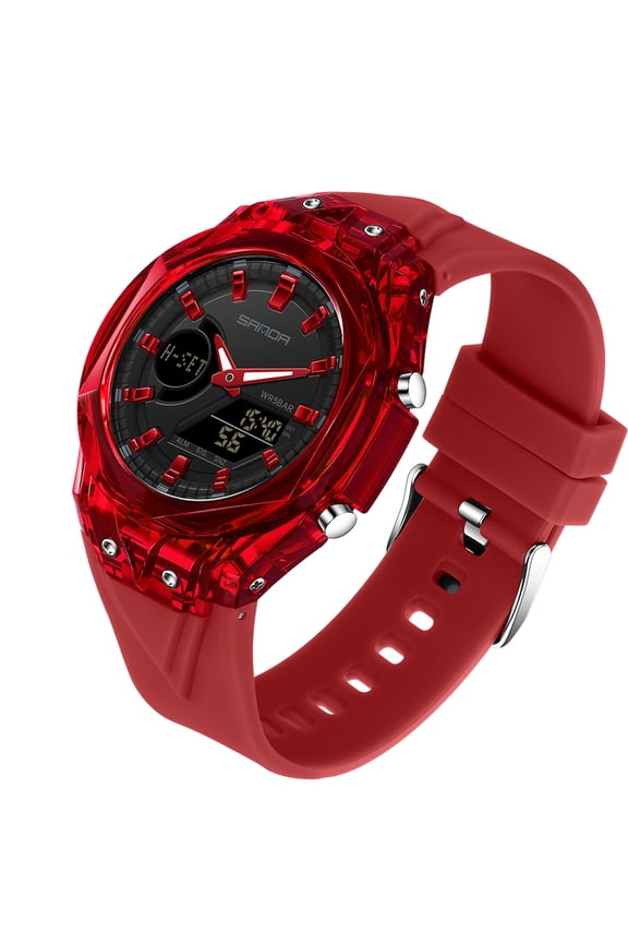 Digital Watch, Men's Sports Outdoor Electronic Watch with Stopwatch, World Time, 5 Alarms, Countdown, Shockproof, 5ATM Water Resistant, Luminous, Week/Date Display
