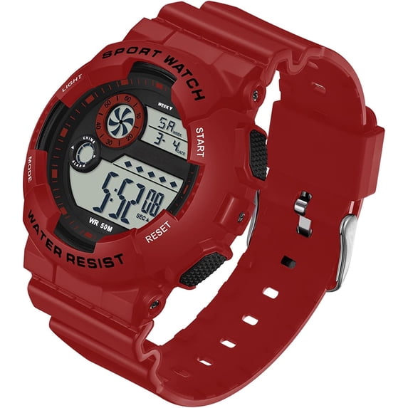 Digital Watch Womens Sport Waterproof White Wrist Watches for Women with Alarm Stopwatch Hourly Chime LED Display 12H/24H Calendar