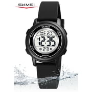 Kids Watch  Digital Wristwatch Fashion Multifunction Waterproof Outdoor Sports Luminous Watch for Children Students Boys Girls Black