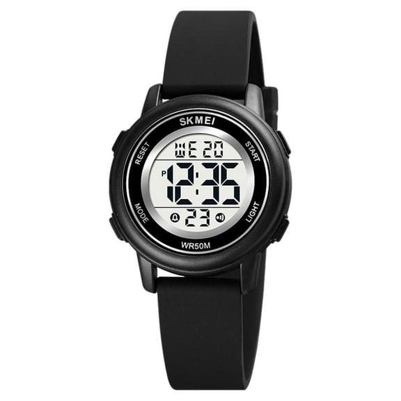 SKMEI Kids Watch  Digital Wristwatch Fashion Multifunction Waterproof Outdoor Sports Luminous Watch for Children Students Boys Girls Black