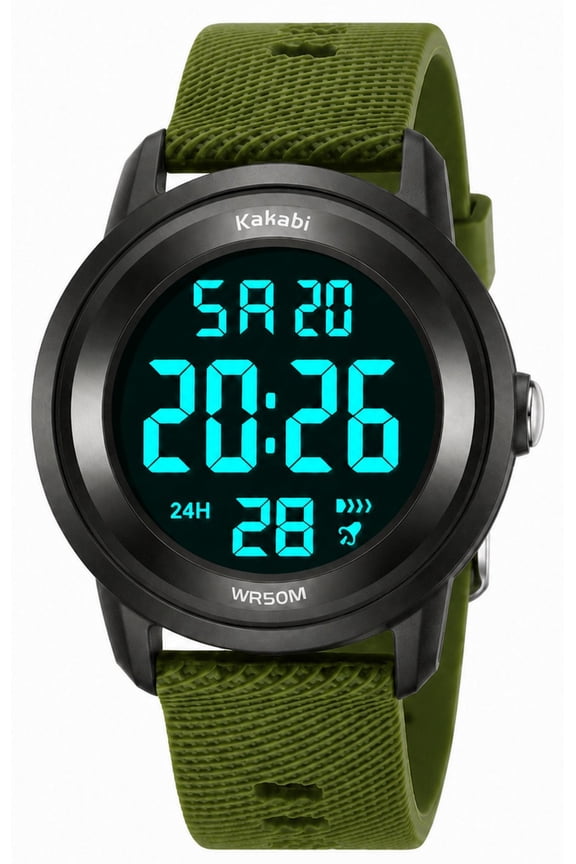 Kids Digital Watch for Age 4-12 Outdoor Multifunction Watch with Silicone Strap,EL Backlight,Alarm,Stopwatch,Waterproof Watch for Boys Girls