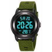 Kids Digital Watch for Age 4-12 Outdoor Multifunction Watch with Silicone Strap,EL Backlight,Alarm,Stopwatch,Waterproof Watch for Boys Girls