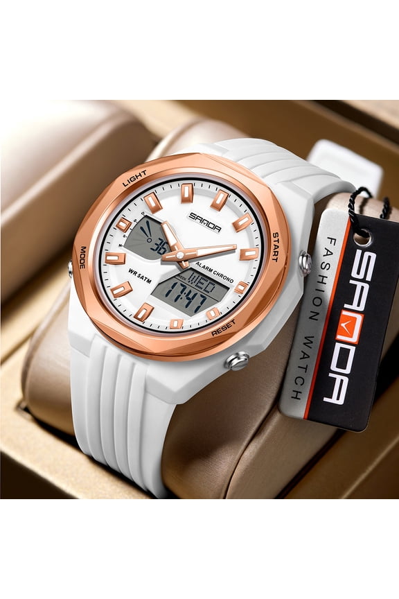 Digital Watch for Men, 4 Alarm with Snooze Multi-Function Sports Watch with Interval Timer, Backlight, Waterproof, for Students and Outdoor Use