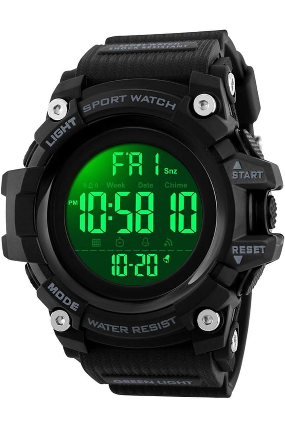 Digital Watches Big Dial Multifunction Chronograph Outdoor Waterproof Sport Wrist Watch