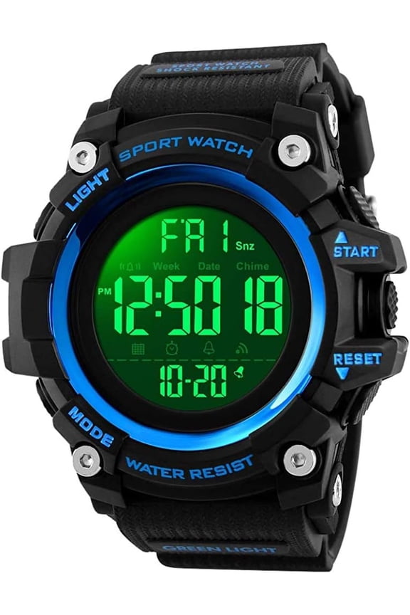 Digital Watches Big Dial Multifunction Chronograph Outdoor Waterproof Sport Wrist Watch