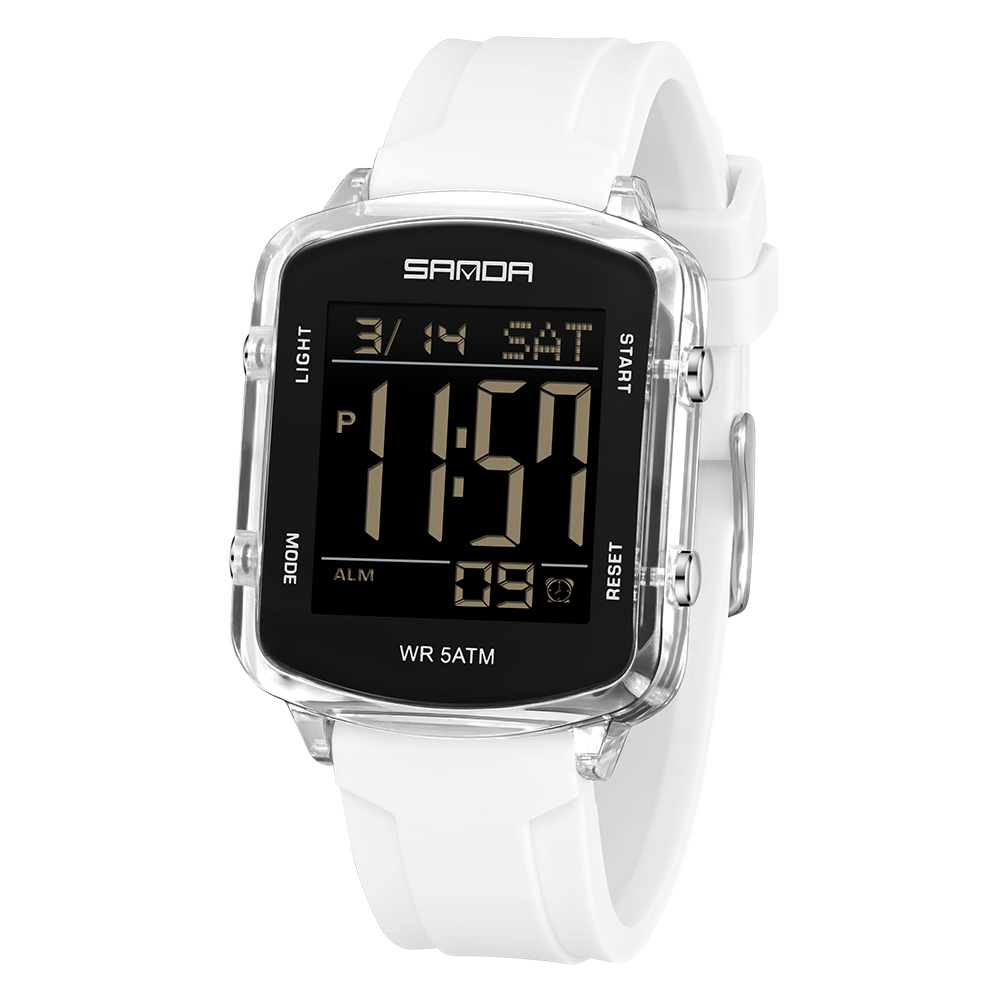 Digital Watches for Men Women Waterproof Unique Rectangle Watch ...