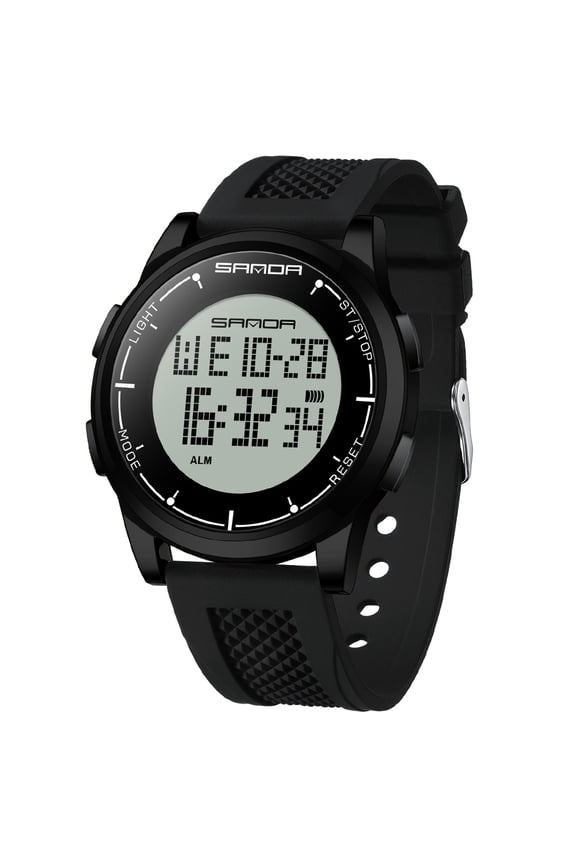 Digital Watches for Men Women Waterproof Unique Watch Stopwatch Countdown Alarm Analog Silicone Strap  Case