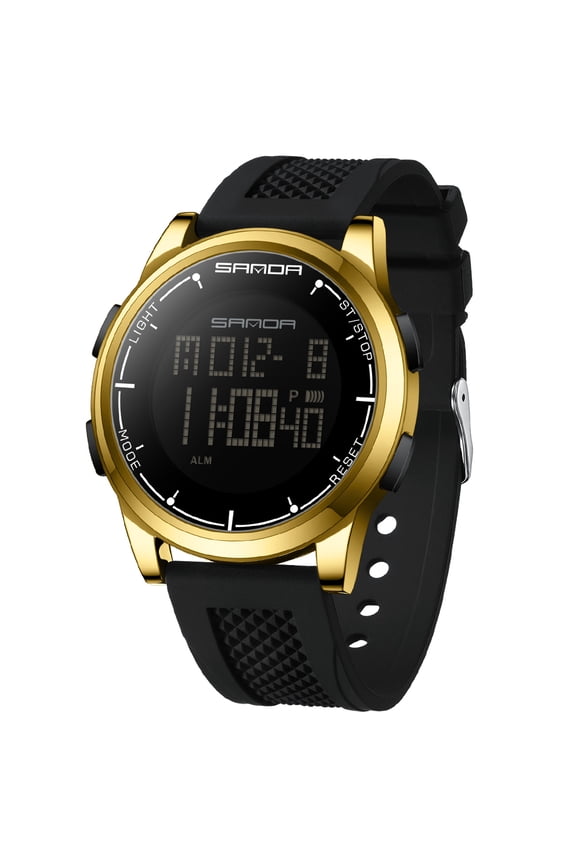 Digital Watches for Men Women Waterproof Unique Watch Stopwatch Countdown Alarm Analog Silicone Strap  Case