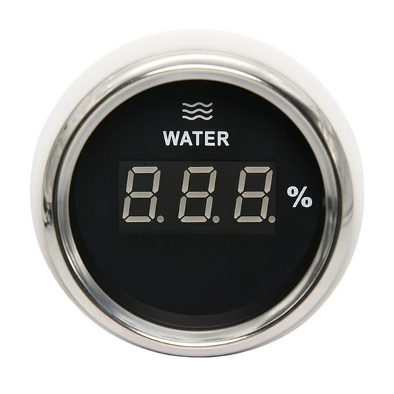 Digital Water Level Gauge With Red LED Backlight 0-190ohm Water Tank Level Indicator For Sensor Boat RV Car 12V/24V ,High Precision